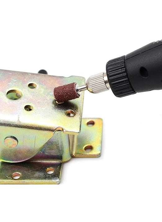 Generic 100 pics 1/4"/6.35mm Drum Sanding Sand 80 Grit Sander Kit Fit Dremel Includes 2 Rubber Drum  - Image 4