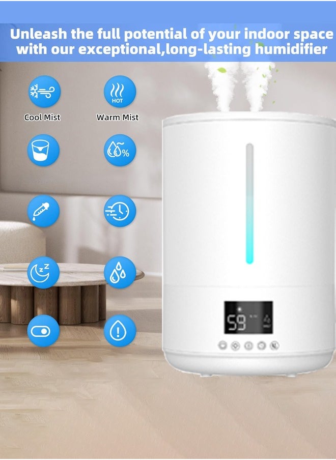 Humidifiers for Bedroom,4L Mist Humidifiers for Baby Nursery & Plants Indoor, Adjustable Humidity Control, Auto Mode, Quiet Sleep Mode, Essential Oil Diffuser, Quiet with Adjustable Mist,White - pzsku/Z6592EA84EB2B12187372Z/45/_/1729504897/619b5f5c-78e2-4b0e-8cc0-2e1bc6b8a47f