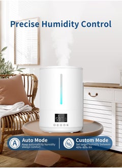 Joshberg Humidifiers for Bedroom,4L Mist Humidifiers for Baby Nursery & Plants Indoor, Adjustable Humidity Control, Auto Mode, Quiet Sleep Mode, Essential Oil Diffuser, Quiet with Adjustable Mist,White  - Image 5
