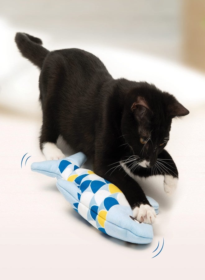 Catit Groovy Fish Interactive Cat Toy with Catnip, Blue - Image 5