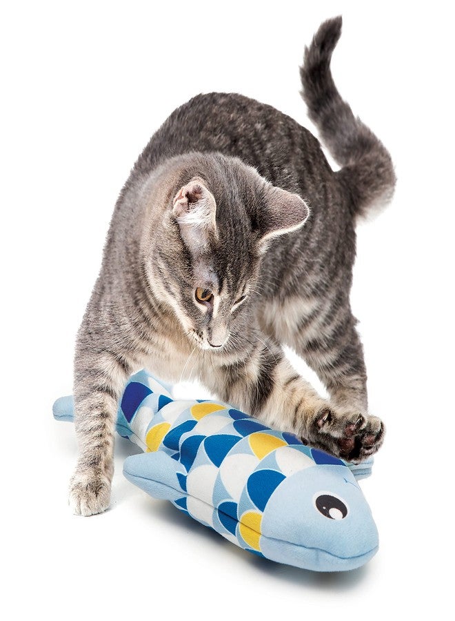 Catit Groovy Fish Interactive Cat Toy with Catnip, Blue - Image 2