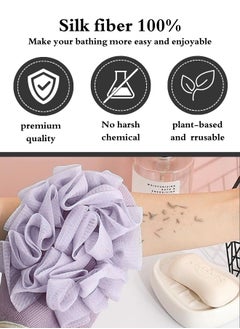 TRENZ Exfoliating Glove with Loofah Sponge, Double Sided Bath Sponge, Loofah Exfoliating Body Scrubber Bath Sponges for Shower Women/Men Exfoliating Gloves for Body Dead Skin Shower Sponge  - Image 2