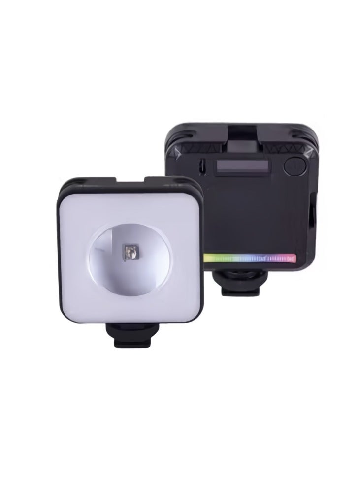 Excefore WS6RGB Portable Video Light, Dimmable Rechargeable Photography Fill Light, High Brightness High CRI LED Camera Light For Vlog Live Streaming Video Conference, (1pc, WS6RGB Single Light) 