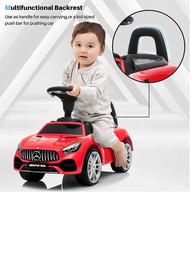 BAYBEE Licensed Benz Gt Ride On Baby Car For Kids Ride On Push Car With Music Button Kids Car With Storage Ride On Toy Car Push Ride On Car For Kids Baby Toddlers 1 To 3 Years Boys Girls Red - Image 2