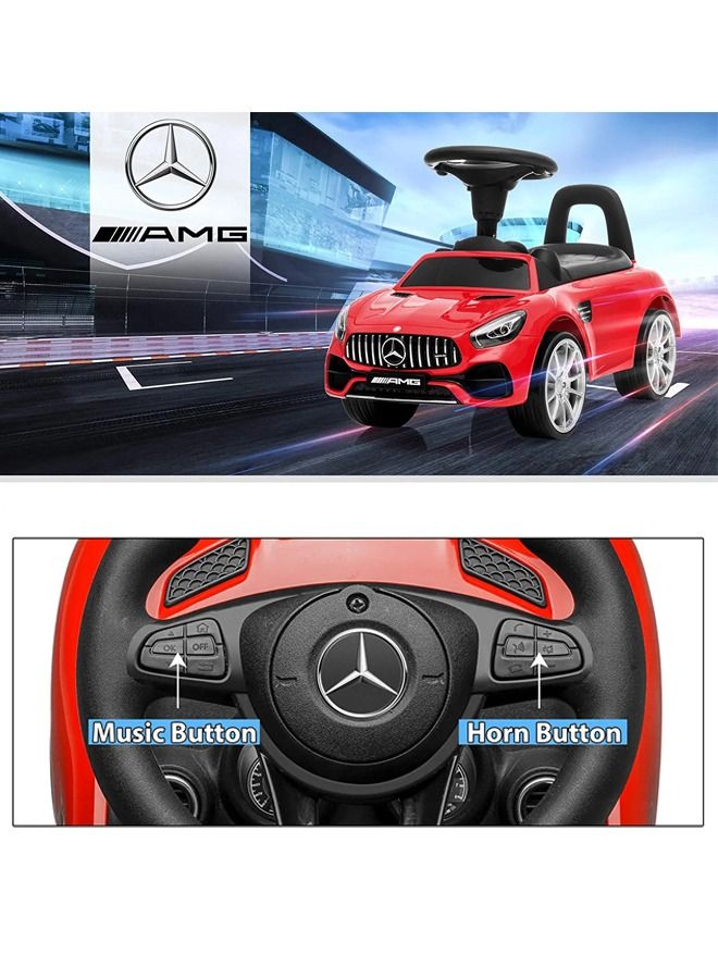 BAYBEE Licensed Benz Gt Ride On Baby Car For Kids Ride On Push Car With Music Button Kids Car With Storage Ride On Toy Car Push Ride On Car For Kids Baby Toddlers 1 To 3 Years Boys Girls Red - Image 3