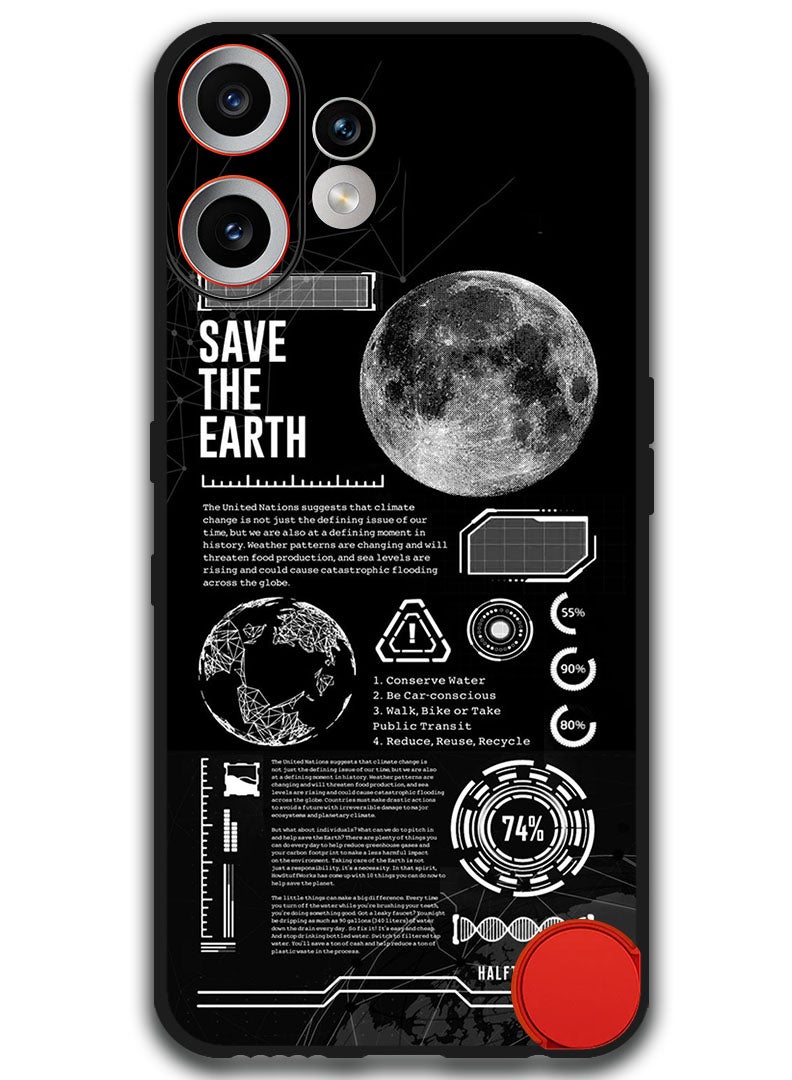 Theodor Case Compatible with Nothing CMF Phone 2 Pro 6.77 Inch Protection Shockproof Bumper Cover Save The Earth - Image 1