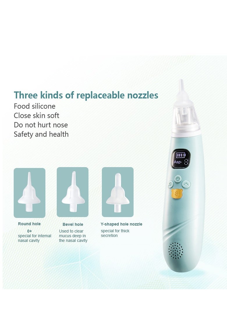 GUDOO Automatic Baby Nasal Aspirator Nasal Vacuum Cleaner For Infant Safety Electric Silent Cleaner Waterproof LED Screen Display Baby Nasal Aspirator  - Image 5