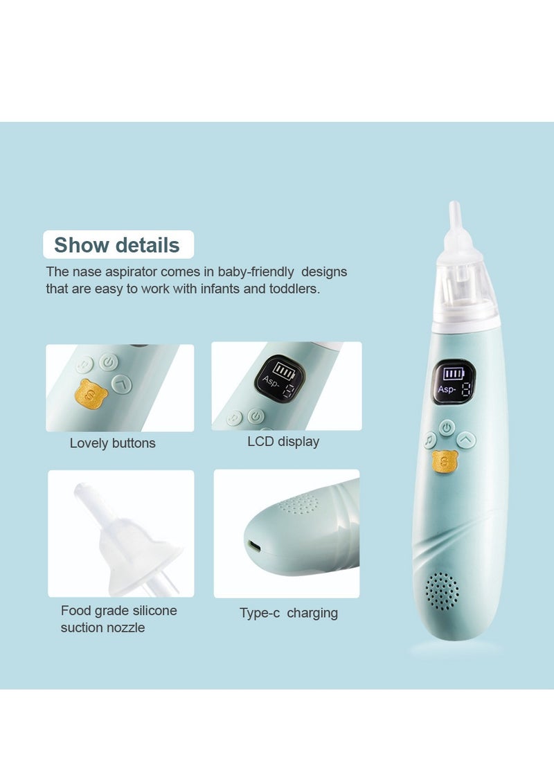 GUDOO Automatic Baby Nasal Aspirator Nasal Vacuum Cleaner For Infant Safety Electric Silent Cleaner Waterproof LED Screen Display Baby Nasal Aspirator  - Image 3
