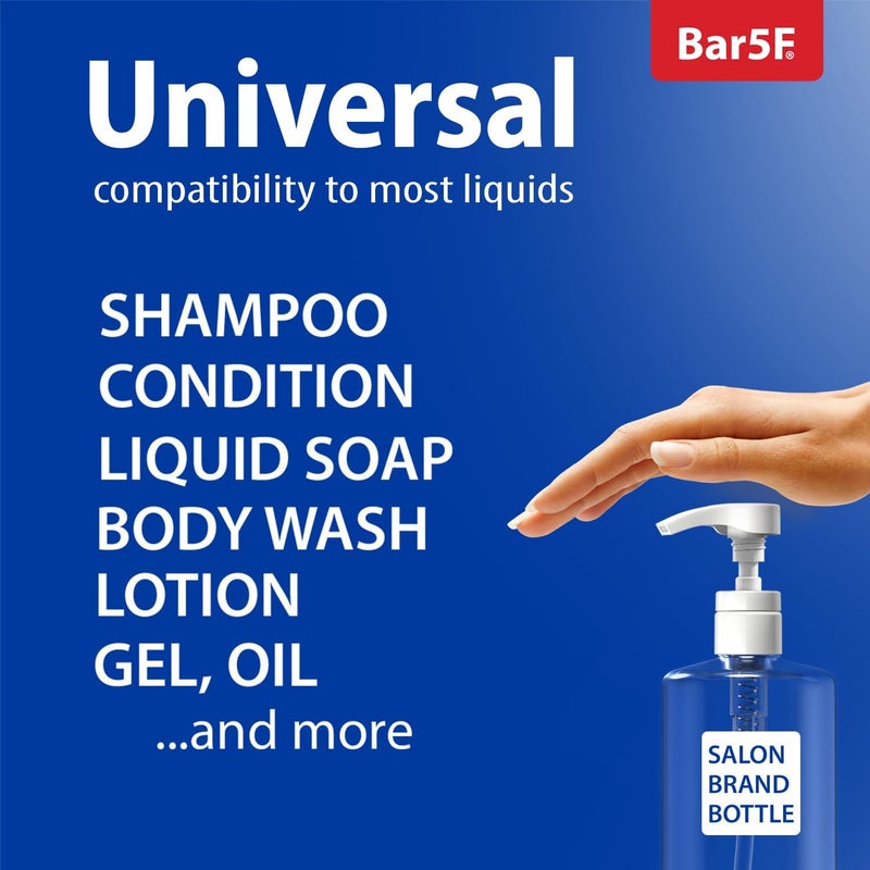 Bar5F Universal Shampoo/Conditioner Pump for Bottle, 1 L/33.8 oz., Piece 2 White - Image 4