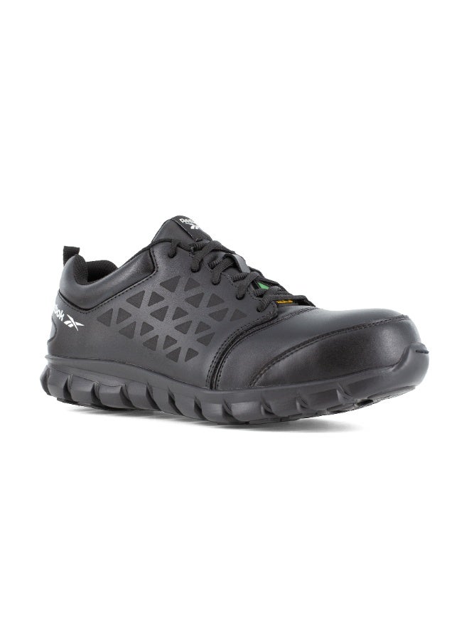 Reebok Work Sublite Cushion Work | IB4047 – Black, Extra Wide Toe Composite Work Shoe with Sublite EVA Cushioning, MemoryTech Comfort & SD+ Static Dissipation - Image 1