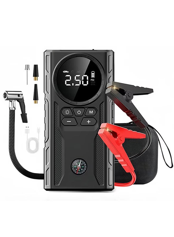 Generic 39800 mAh Jump Starter with Air Compressor 1800A 12V Car Battery Jump Starter with Display and Emergency Light  - Image 1