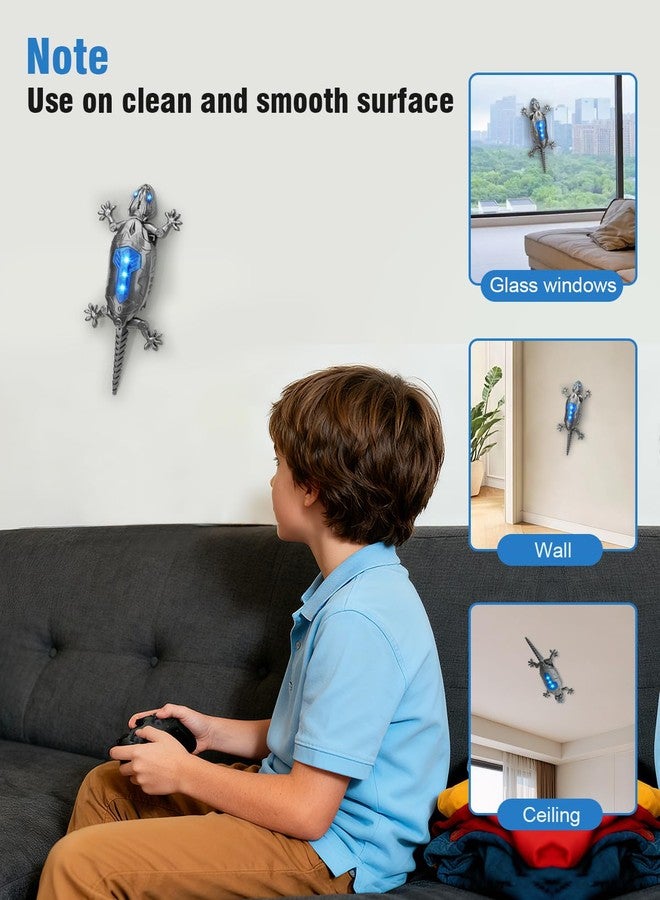 Givzan Wall Climbing Gecko Toy for Kids, Dual Mode Floor & Wall Driving, Rechargeable Remote Control Robot, Climbs up Toys & Games, Halloween Christmas Birthday Gifts for Boys Girls Ages 4 & Up - Image 5