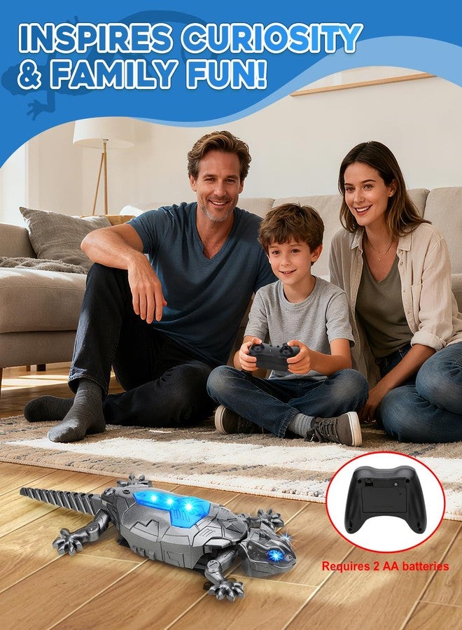 Givzan Wall Climbing Gecko Toy for Kids, Dual Mode Floor & Wall Driving, Rechargeable Remote Control Robot, Climbs up Toys & Games, Halloween Christmas Birthday Gifts for Boys Girls Ages 4 & Up - Image 3