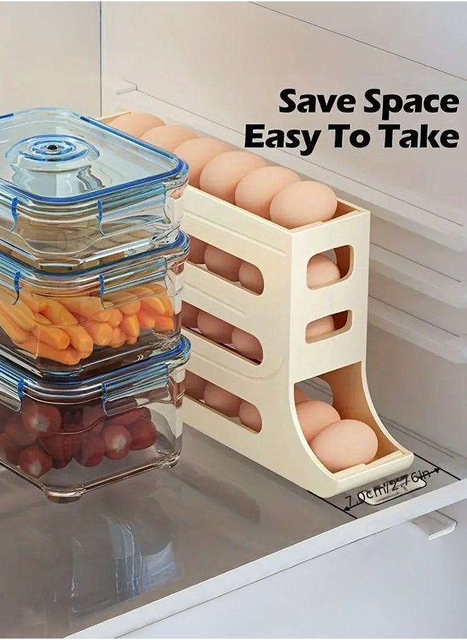 BarPros - 3Pcs - 4 Layer Egg Roll Dispenser, 30 Egg Organizer for Refrigerator, Egg Storage Box - Keep Your Eggs Fresh and Organized - Image 1