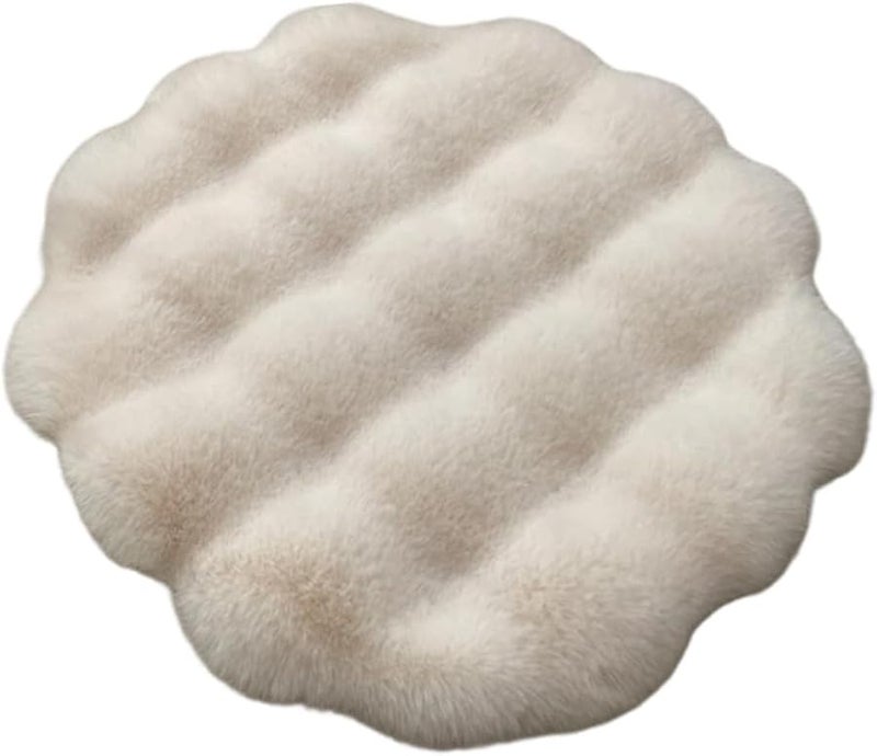 Cream Dog Bed 40 cm Soft Plush Furry Cover Thick Pad Sofa Nest For Dogs - Image 1