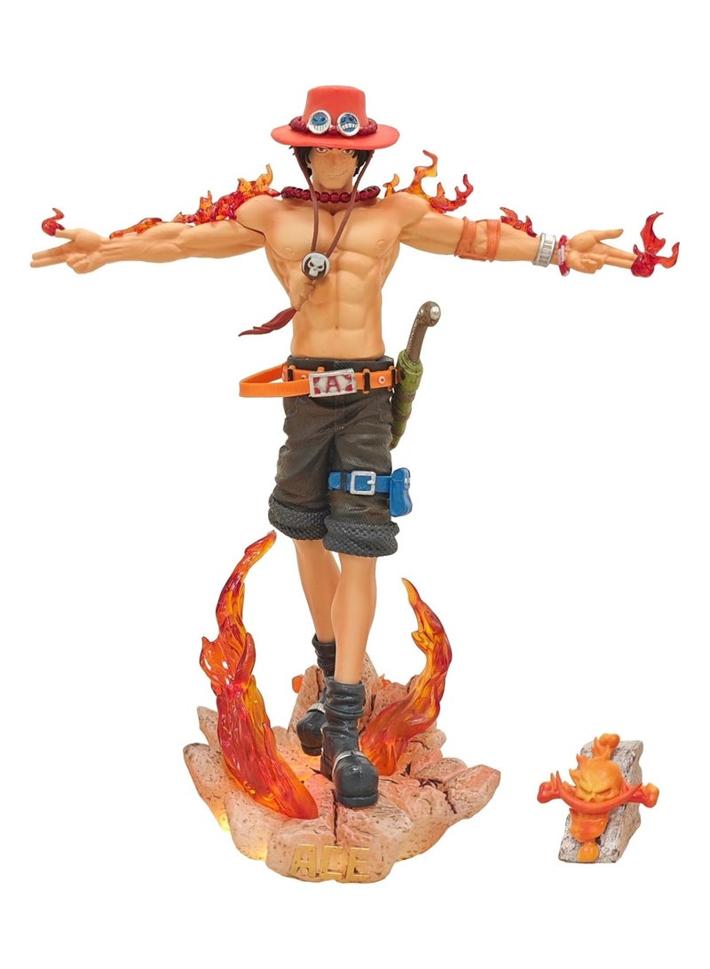 عام تمثال آس، دمية لوفي دمية أنيمي متحركة تمثال أنيمي مجسم ديكور قابل للتحصيل لعبة هدية 10.7 بوصة - Image 1