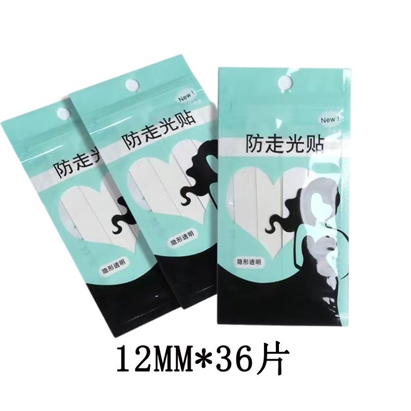 Anti-walking Light Patch Double-sided Adhesive Tape Shirt Shoulder Strap Collar Bra Low-cut Nax Fixed Transparent Patch Small (36 pieces) 1.2*8.5cm