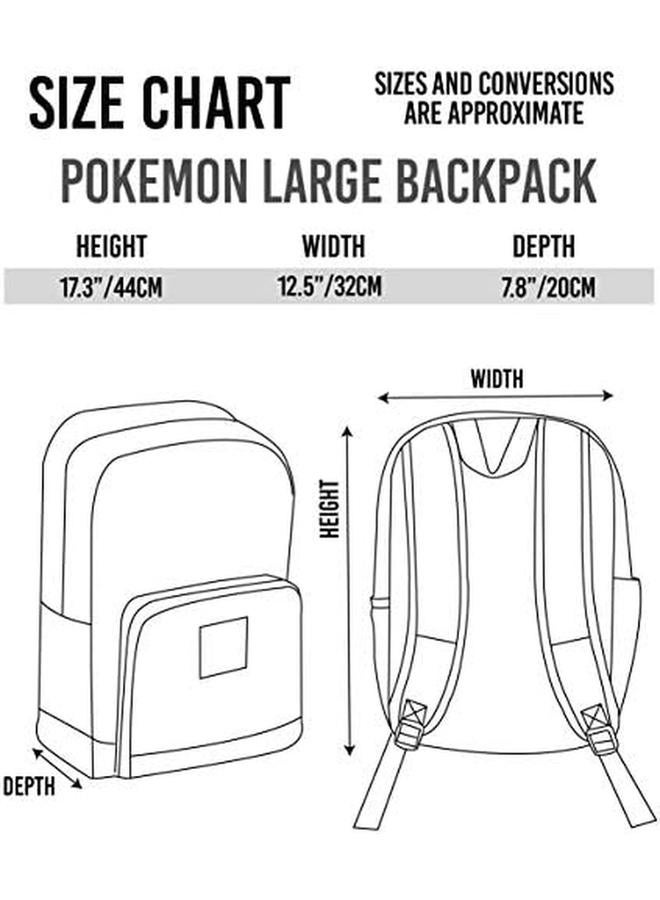 بوكيمون حقيبة ظهر مدرسية من Vanilla Underground Gamer بأشرطة قابلة للتعديل للجنسين، تصميم ديناميكي بوكيمون، جيوب متعددة، متعددة الألوان، مقاس واحد، حقائب ظهر نهارية - Image 4