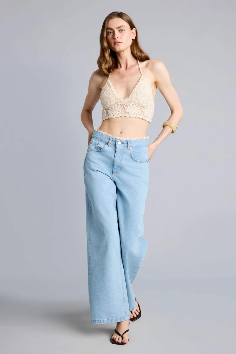 Wide Leg High Waist Jeans