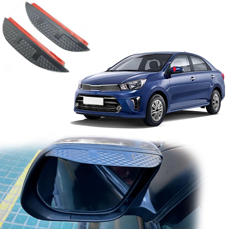 Generic FALMDCQ Compatible with Kia Pegas 2017+, 2Pcs Car Side Rear View Mirror Rain Eyebrow Visor Rainproof Snow Guard Protector Sun Shield Cover  - Image 1