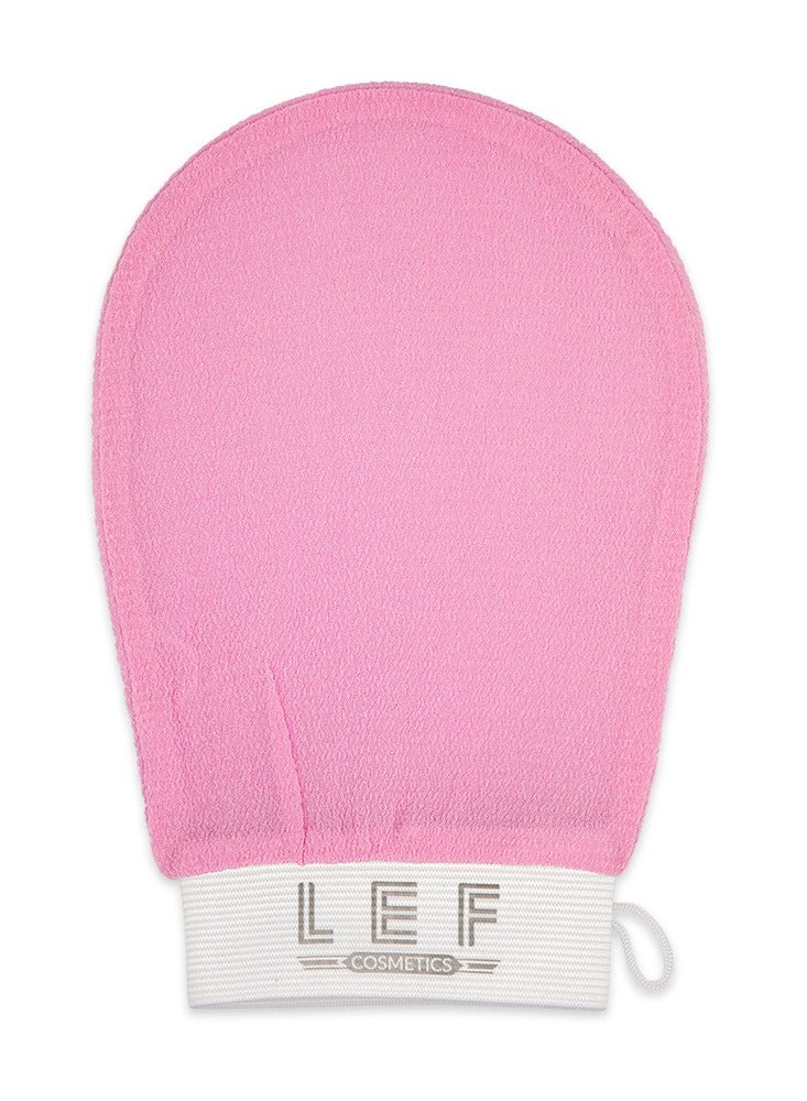 LEF The Korean Glove to Exfoliate Skin with a Single Layer PINK - Image 3