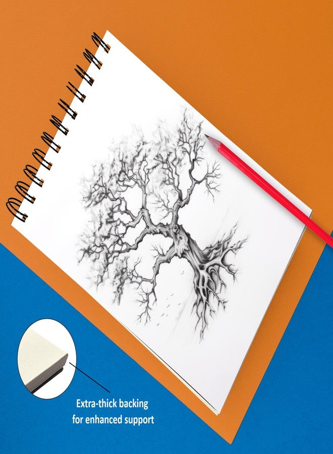 PaperO A5 Sketch Book - 140 GSM, 100 Pages/50 Sheets, Metal Wire-O Bound - Ideal for Professional Artists, Architects, Kids, and Adults (21.0 x 14.8 cm) (Tiger) - Image 2