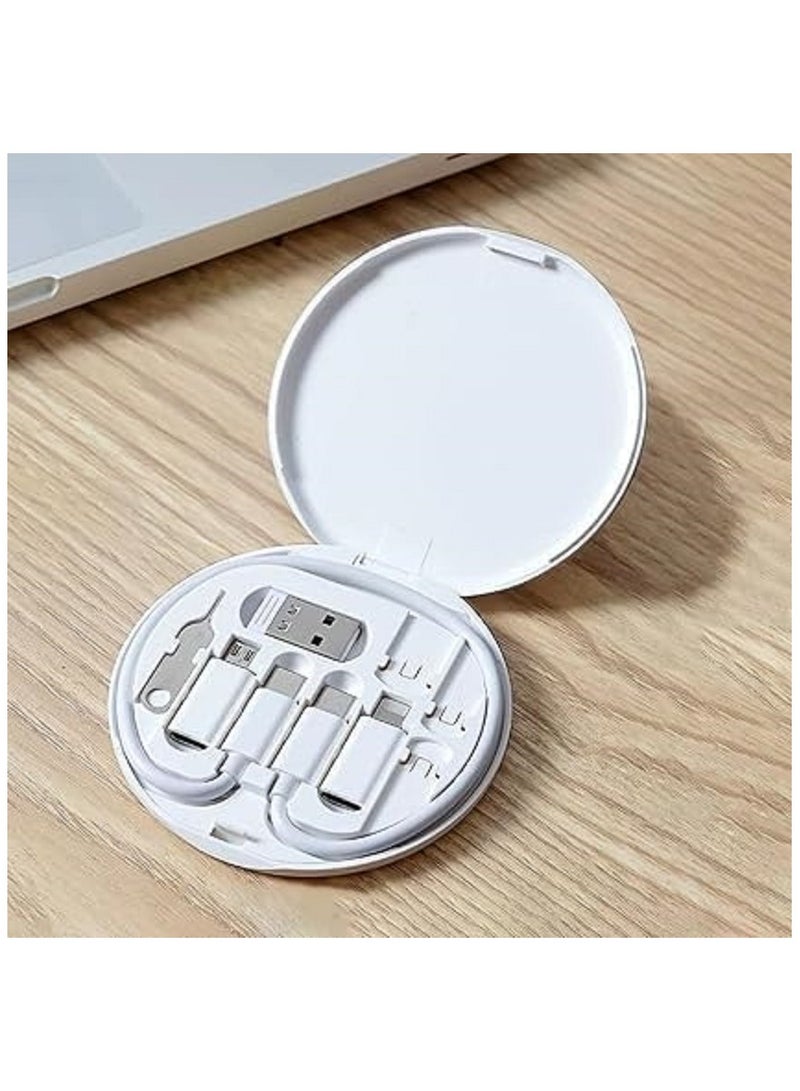 Data Cable Adapter Kit in Storage Box - USB C to Micro USB/Lightning/USB A Converter Head Adapter with SIM Card Slot and SIM Pin  - Image 2