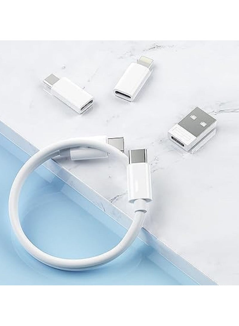 Data Cable Adapter Kit in Storage Box - USB C to Micro USB/Lightning/USB A Converter Head Adapter with SIM Card Slot and SIM Pin  - Image 3