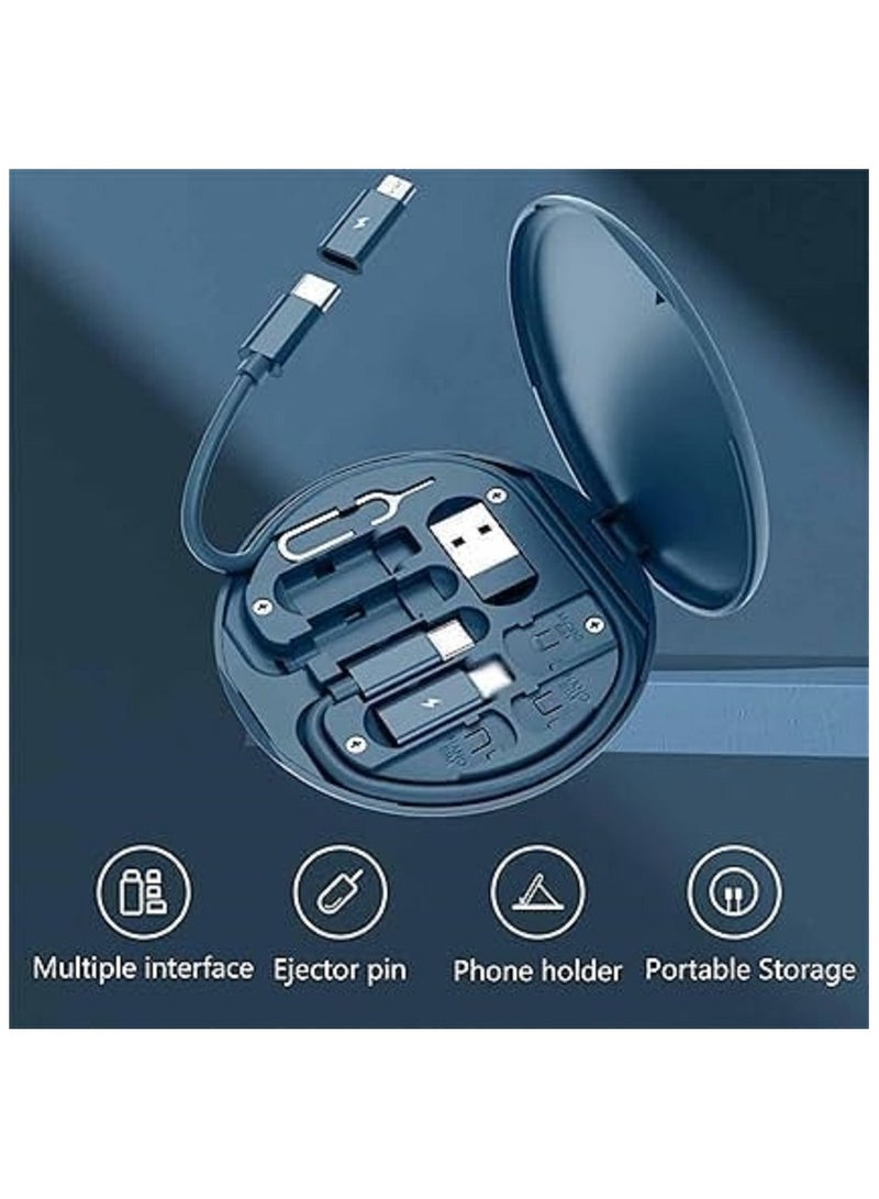 Data Cable Adapter Kit in Storage Box - USB C to Micro USB/Lightning/USB A Converter Head Adapter with SIM Card Slot and SIM Pin  - Image 4