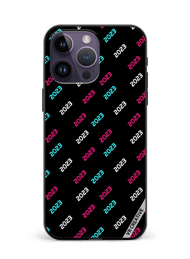 VR CREATIVE Protective Case Cover For Apple iPhone 15 Pro Max Creative Concept Of 2023 Happy New Year Design Multicolour