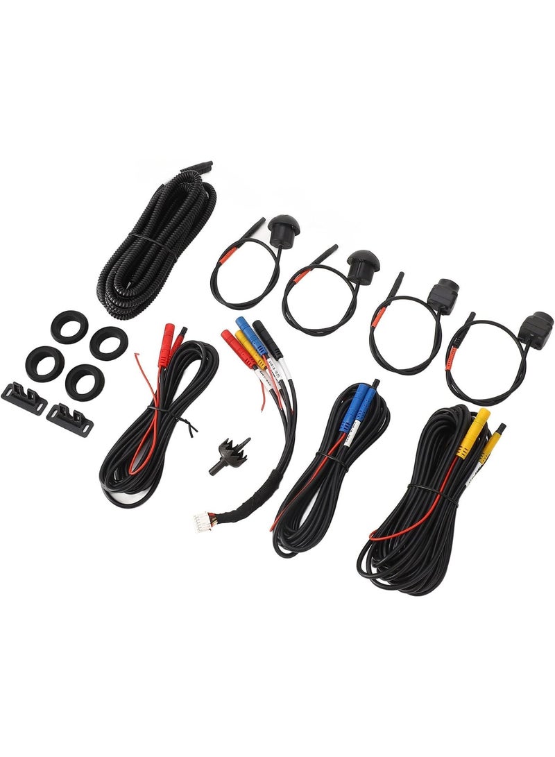 SHEZA STAR 360 Car Camera System with Auto Radio, Panoramic View, Night Vision, Waterproof, Low Light Performance, Easy Installation, for Navigator with 360 Surround View Software  - Image 4