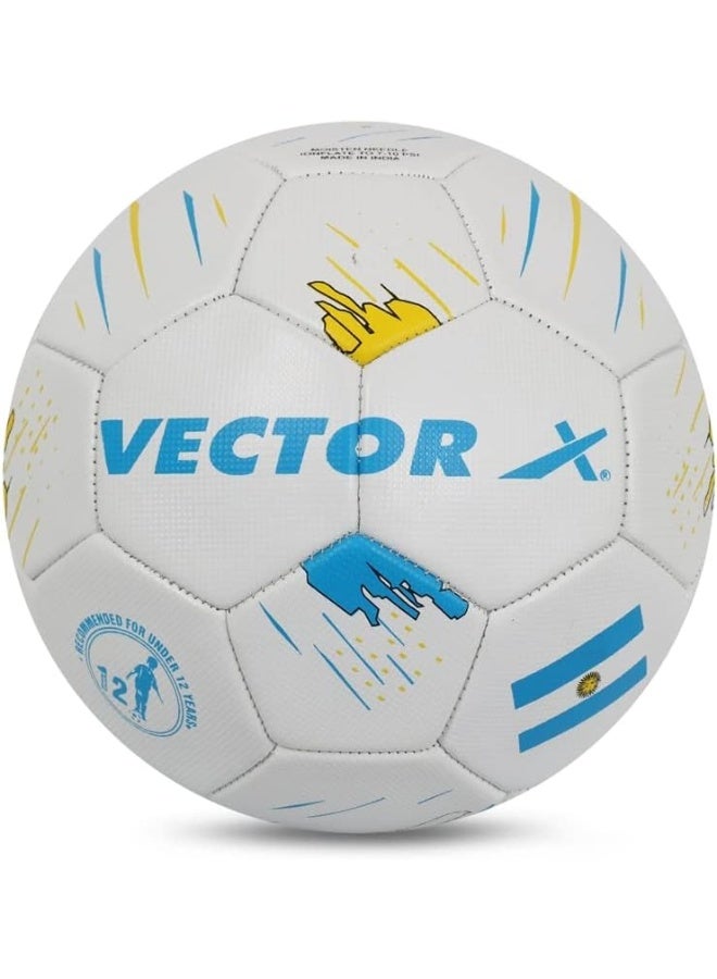 Vector X Argentina Machine Stitched PVC Football – Professional Soccer Ball for Training & Match Play, Durable Design, Size 5, Indoor & Outdoor - Image 1