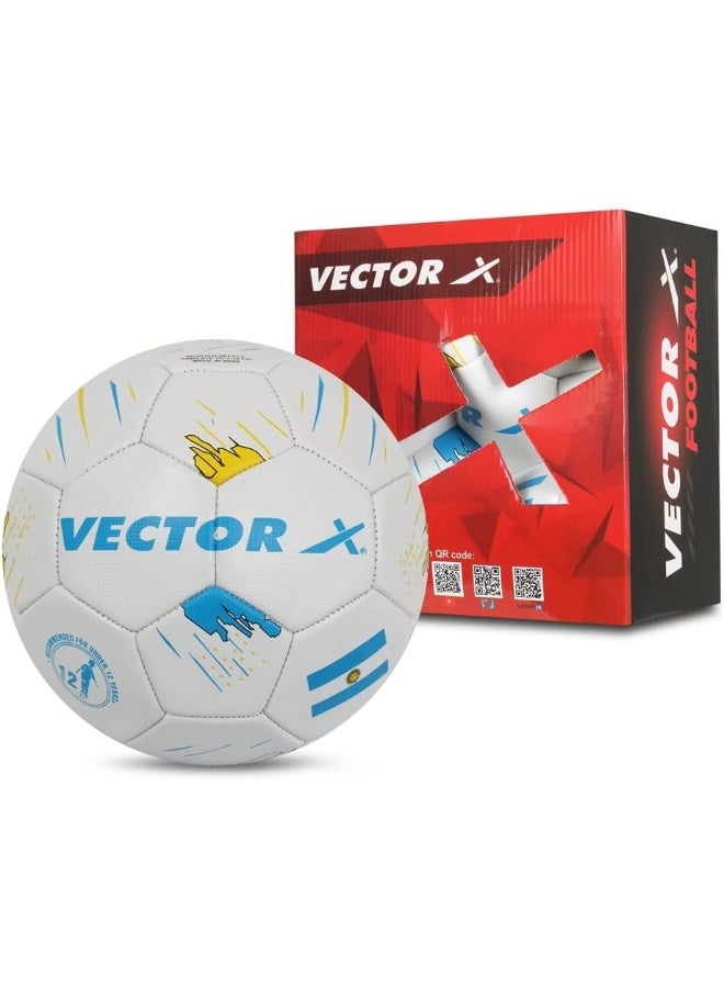 Vector X Argentina Machine Stitched PVC Football – Professional Soccer Ball for Training & Match Play, Durable Design, Size 5, Indoor & Outdoor - Image 5