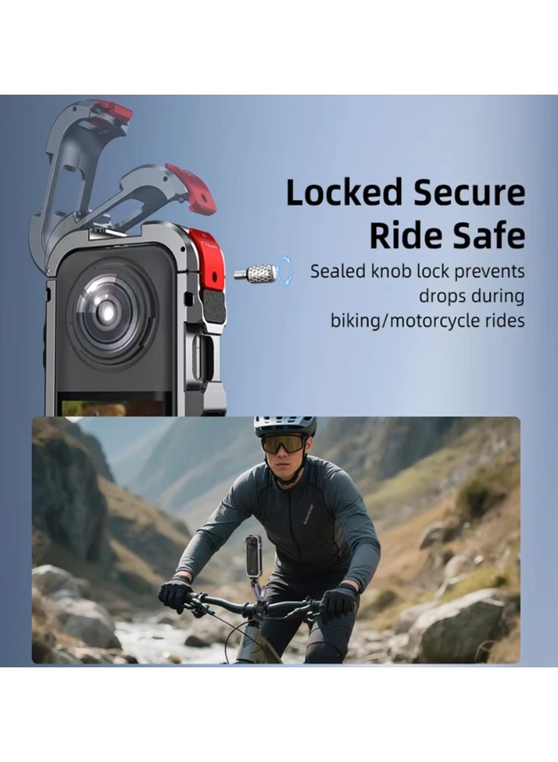 Metal Frame for Insta360 X5 Shockproof Protective Rabbit Cage Expansion Case Metal Frame Bracket for Insta 360 X5 Accessories - Image 5