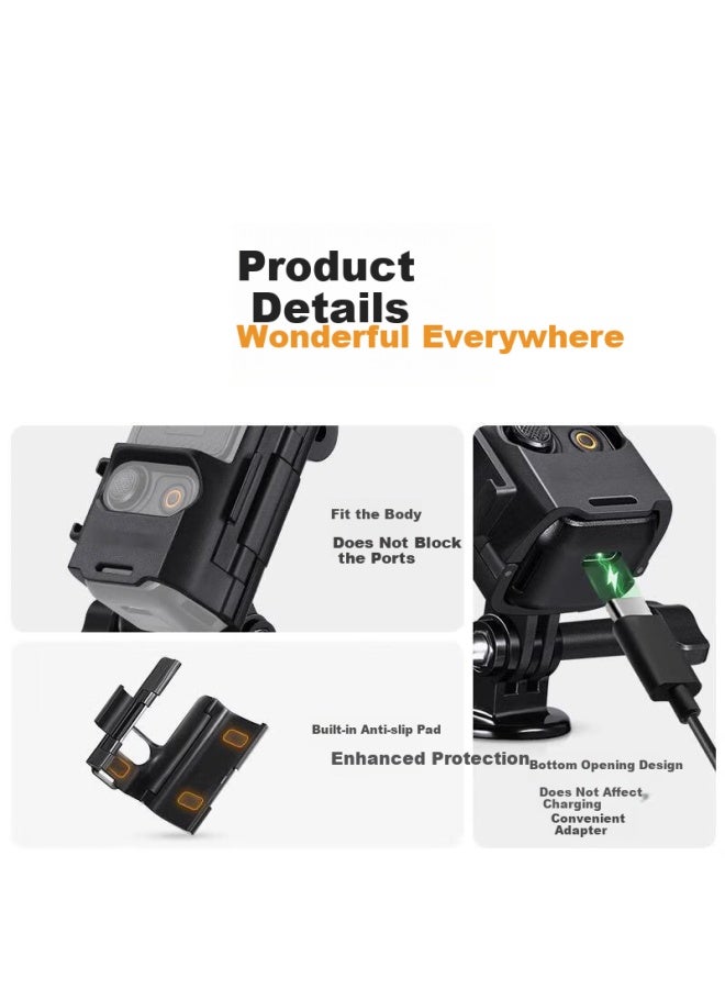 Youfes Dji Pocket 3 Multifunctional Expansion Frame Adapter, Dji Action Camera Protective Expansion Frame With Cold Shoe Mount, Fixed Two-claw Adapter, Pocket 3 Portable Accessory - Image 3