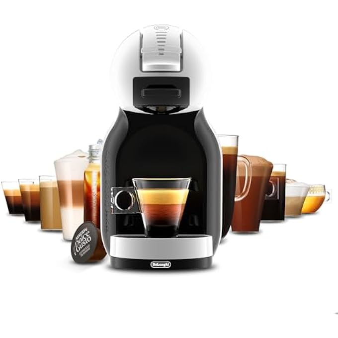 ريحني ماكينة صنع القهوة ديلونجي نسكافيه دولتشي جوستو ميني مي بود كبسولة، إسبرسو، كابتشينو وأكثر، Edg305Wb أبيض وأسود - Image 3