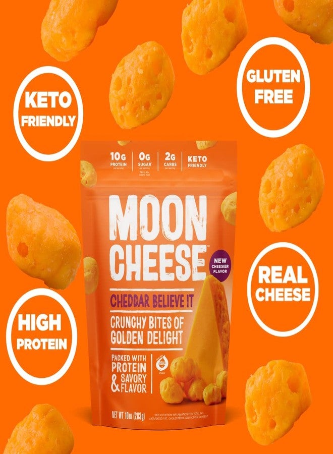 Moon Cheese Variety Pack, Cheddar, White Cheddar, Gouda, Garlic Parm & Pepper Jack, Protein-Rich Cheese Snack, Gluten Free, Keto Friendly, 100% Real Cheese, 2 Ounce (Pack of 5) - Image 2