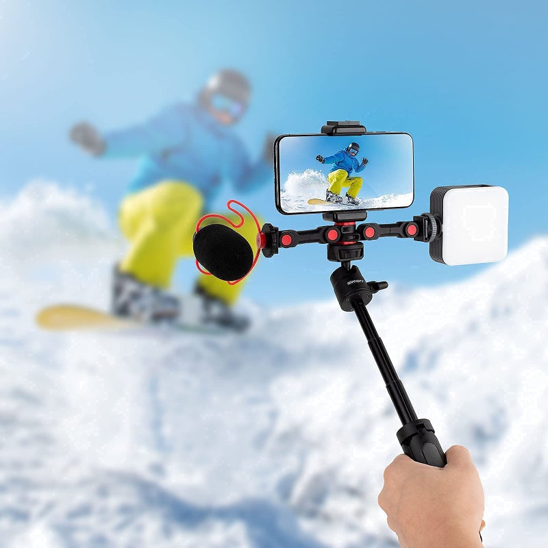 SmallRig Dual Cold Shoe Mount by SmallRig, Extension Bar Universal Cold Shoe Adapter with 1/4" Thread Holes, for Microphone,Led Video Light, Audio Recorder Monitors-3483B - Image 2