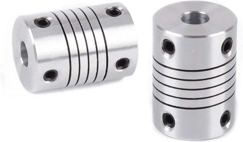 1pcs D12L18 Aluminum Alloy Elastic Printer Winding Coupling Encoder 2mm 3mm 4mm 5mm 6mm(4x4) - Image 2