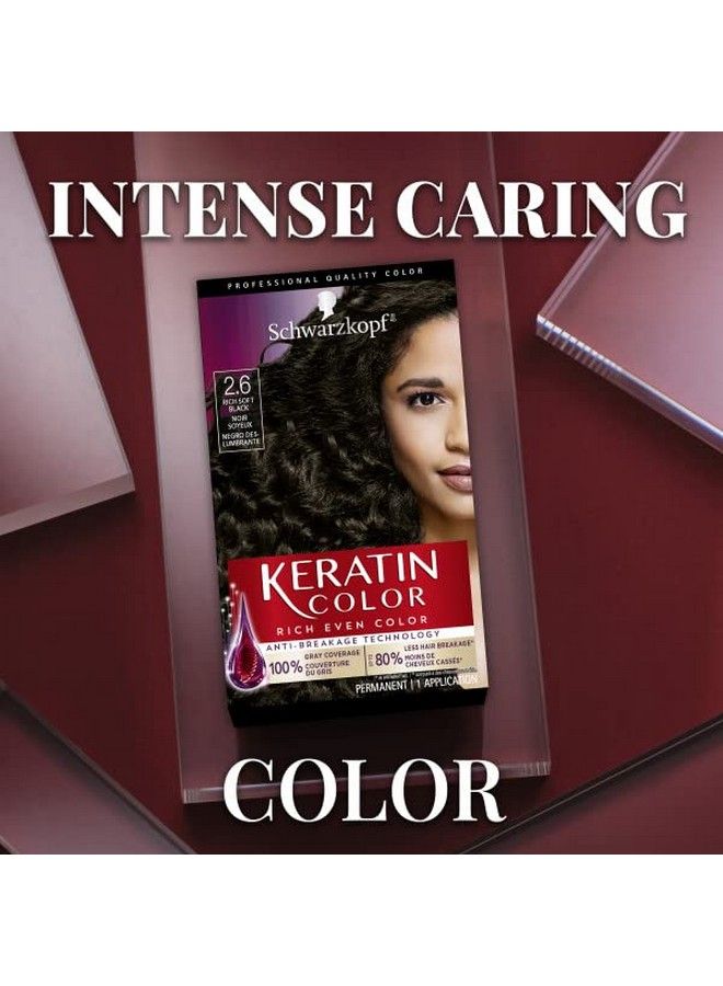 Schwarzkopf Keratin Color Permanent Hair Color Cream 2.0 Soft Black - Image 5