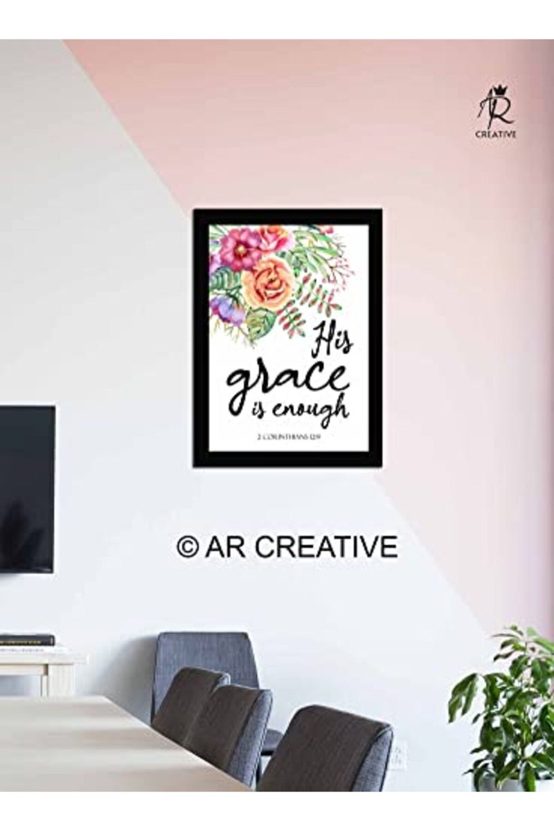 AR Creative His Grace Is Enough Framed Wall Poster - Image 2