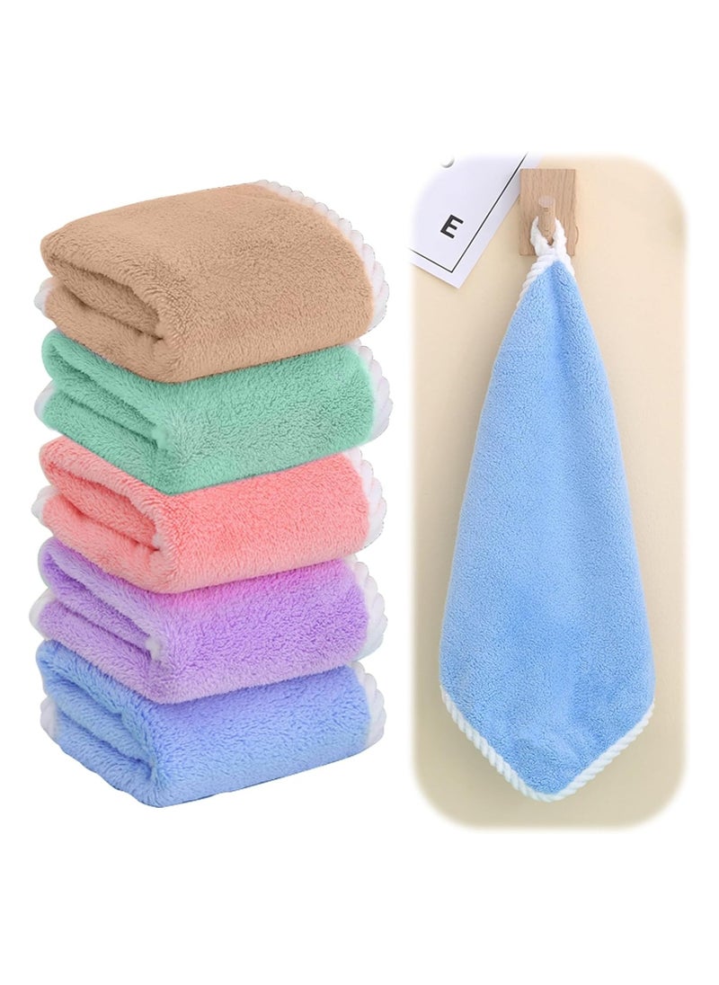 SYOSI Baby Flannel Wash Face Cloths, 5 Pack Reusable Muslin Cloths for Baby, Super Soft and Gentle on Skin, for Babies and Adults Wipeing and Well Great Face Wash Remove Makeup Remove Dirt 30 * 30cm  - Image 1