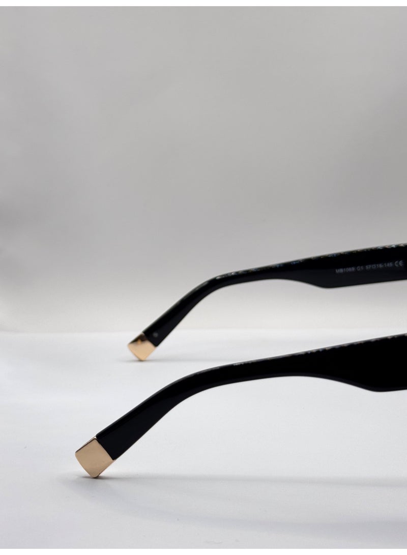 Kemet Eyewear Rectangular Full Rim Unisex Opal Black Black Lens - Image 4