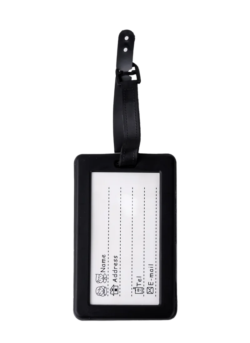 Cuisine Art Luggage Tag with Name ID Card, Personalized Identifier ID Labels, Flexible PVC Travel Tags, Secure Travel Luggage Labels for Baggage Identity, Suitcase Tag - "WORLD Traveler" Text Design