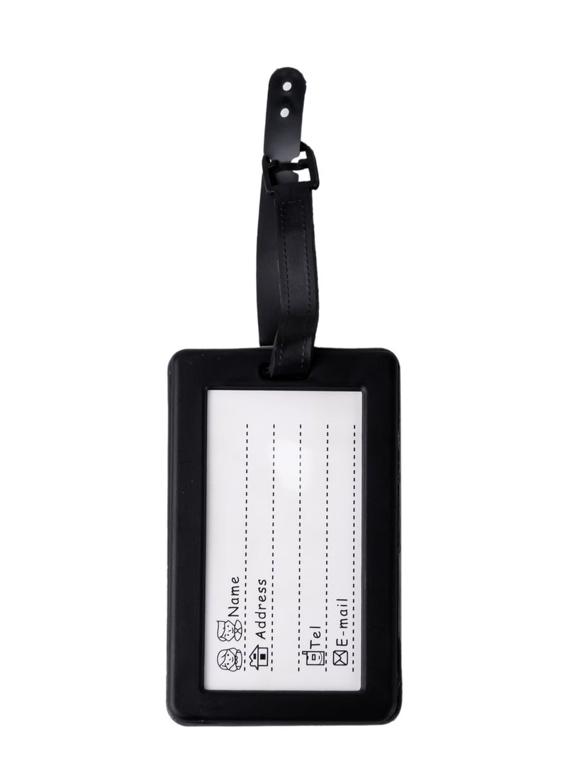 Cuisine Art Luggage Tag with Name ID Card, Personalized Identifier ID Labels, Flexible PVC Travel Tags, Secure Travel Luggage Labels for Baggage Identity, Suitcase Tag - "WORLD Traveler" Text Design  - Image 2