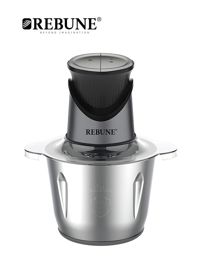REBUNE Stainless Steel Meat And Vegetable Chopper 3 L 500 W RE-2-168 Silver - Image 2