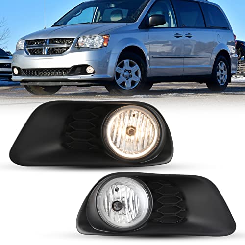 CPW Fog Lights Assembly Compatible with [2011-2020 Dodge Grand Caravan] Fog Lamp Replacement Fog Lights + Switch + Wiring Kit - Image 2
