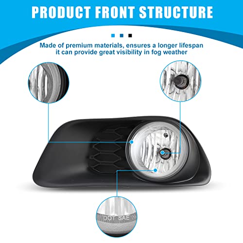 CPW Fog Lights Assembly Compatible with [2011-2020 Dodge Grand Caravan] Fog Lamp Replacement Fog Lights + Switch + Wiring Kit - Image 4