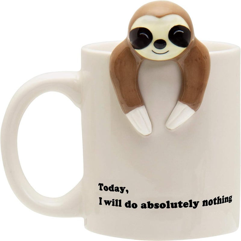 Decodyne Funny Sloth Coffee Mug - Cute Sloth Gifts For Coworkers Women & Men - White Elephant Gifts for Adults, Funny Office Present - Image 1