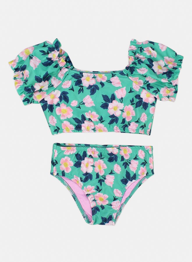Our kids Our Kids Flowery Short-Sleeved Bikini - Image 1